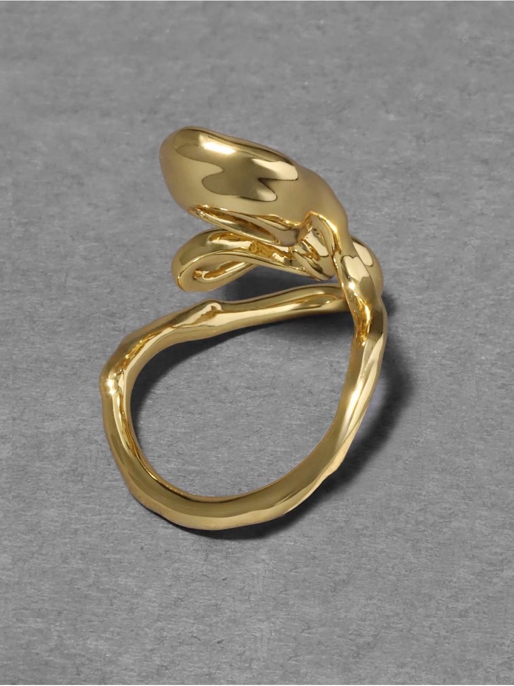 NEW Alexis Bittar Asterales Floating Vine Ring Size 7 Gold Clear JL26 - Picture 2 of 7